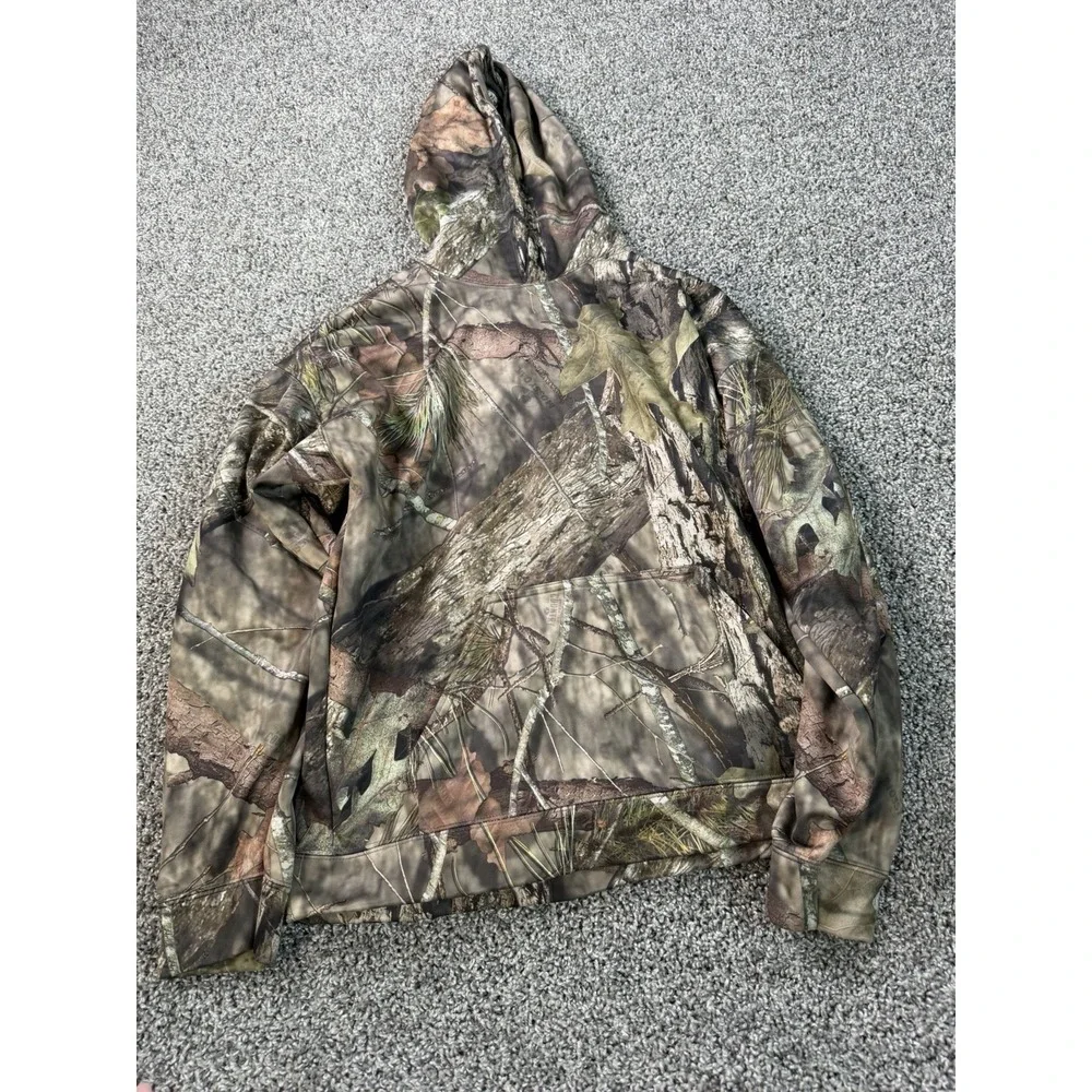 Mossy Oak Camo Pullover Hoodie Men's Size Large Green
